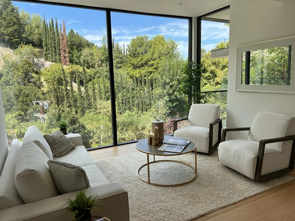 Hollyline living room with canyon view